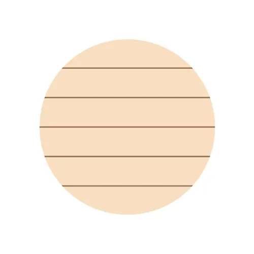 Kulatý překližkový fotorámeček, pruhovaný, Ø 25,4 cm