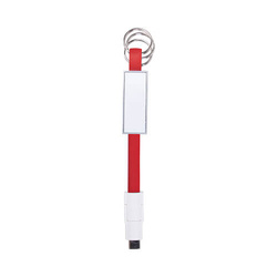 Přívěsek na klíče - datový kabel USB C pro sublimaci - červený