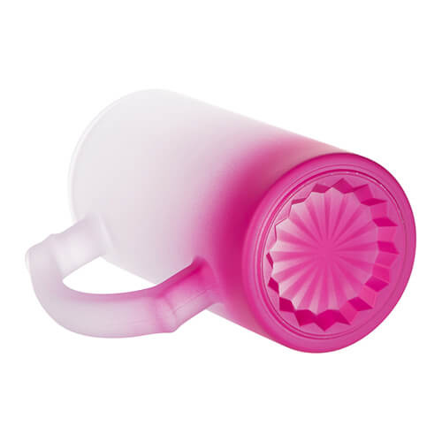 Skleněný matný pohár 470 ml na sublimaci - fialový gradient