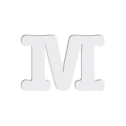 Dekorativní písmeno z MDF pro sublimaci 10 cm M