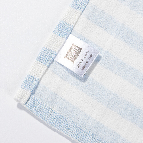 Lněná podložka na stůl 50 x 35,5 cm krémová s modrými pruhy pro sublimaci