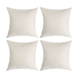 Sada 4 lněných povlaků na polštáře 40 x 40 cm pro sublimaci
