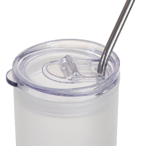 750 ml matný hrnek s plastovým víčkem a brčkem pro sublimaci