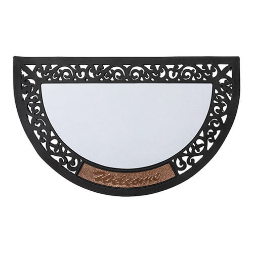 Polokruhová rohožka z PVC a plsti pro sublimaci