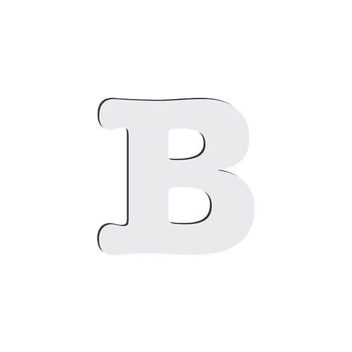 Dekorativní písmeno z MDF pro sublimaci 10 cm B