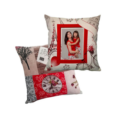 Plátěný povlak na polštář 38 x 38 cm pro sublimaci - Paris