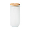 Skleněný hrnek 720 ml Mason Jar s bambusovým uzávěrem pro sublimaci