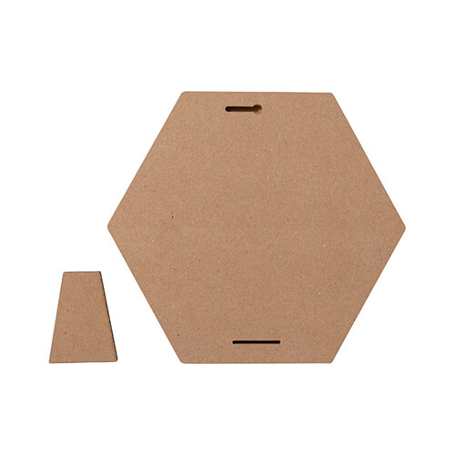 Šestihranný rámeček na fotografie z MDF pro sublimaci - 22,8 x 25,4 cm