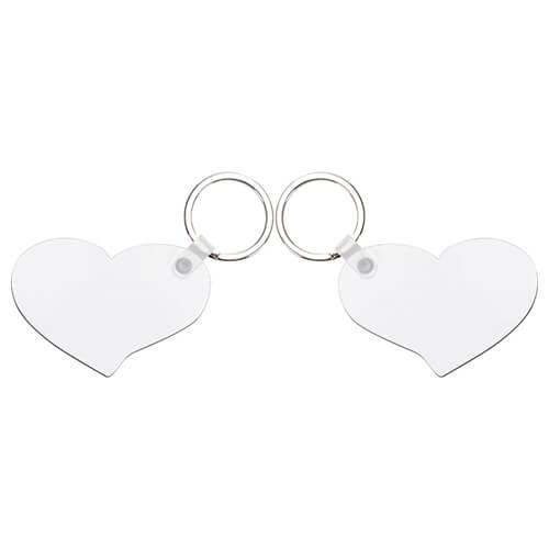 Oboustranný kroužek na klíče z MDF pro sublimaci - Srdce milence