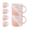 Sada 6 hrnků o objemu 350 ml pro sublimaci - růžový mramor
