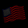 Velký zirkonový plech pro termotransfer - vlajka USA