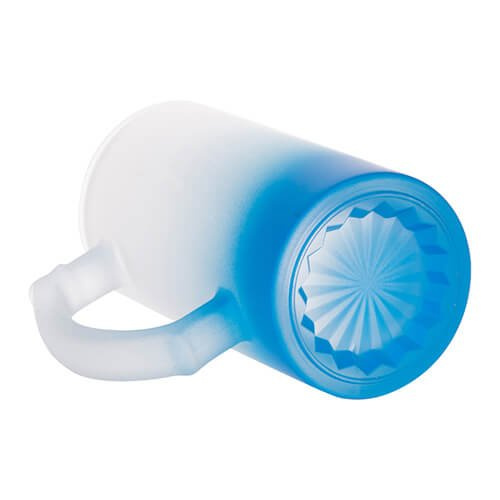 Skleněný matný pohár 470 ml pro sublimaci - modrý gradient