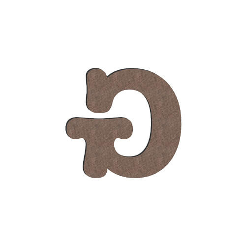 Dekorativní písmeno z MDF pro sublimaci 10 cm G