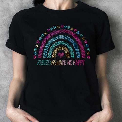 Velký zirkonový plech pro termotransfer - duha