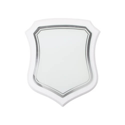 Skleněný rám - štít na bílém podkladu MDF pro sublimaci