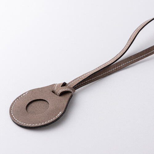 Kožená visačka na popruh zavazadla / pouzdro AirTag pro sublimaci - šedá