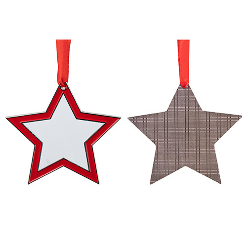 Kovová visačka na vánoční stromek pro sublimaci - hvězda