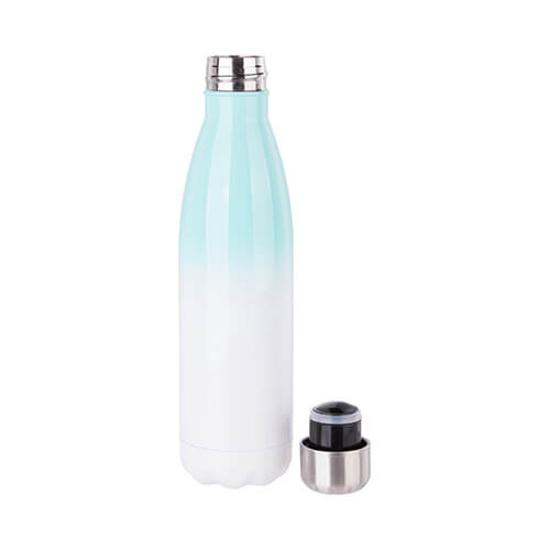 Bidon - nápojová láhev 500 ml pro sublimaci - bílá a zelená