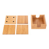 Sada 4 bambusových podtácků pod hrnky pro sublimaci - čtvercový tvar