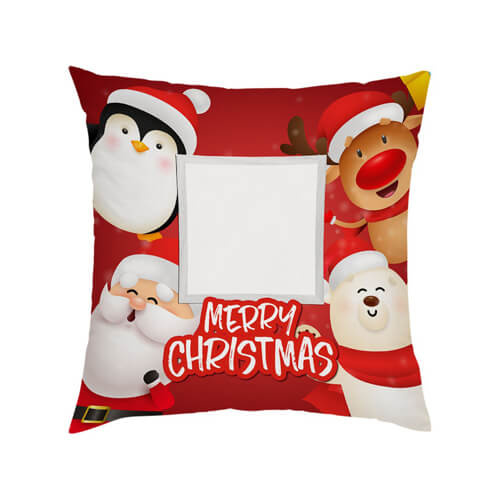 Plátěný povlak na polštář 38 x 38 cm pro sublimaci - červený