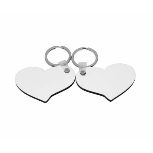 Přívěsek na klíče dvě srdce MDF sublimační termotransfer