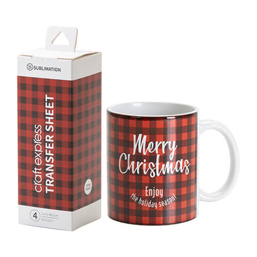 Xmas Plaid 2 přenosový arch 30,5 x 11,4 cm - 4 ks.