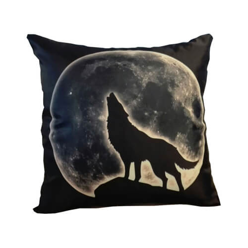 Saténový povlak na polštář 38 x 38 cm pro sublimaci - Wolf