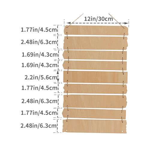 Devět překližkových závěsných rámů pro sublimaci