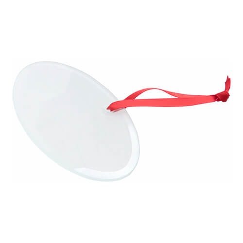 Skleněná visačka na vánoční stromek pro sublimaci - oválná