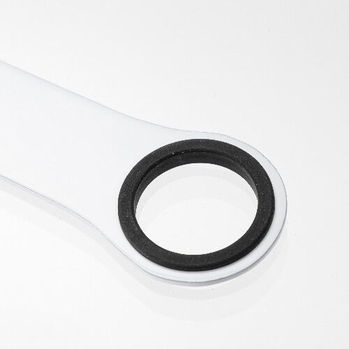 Otvírák na lahve 4,5 x 18,2 cm se silikonovým kroužkem pro sublimaci - bílý