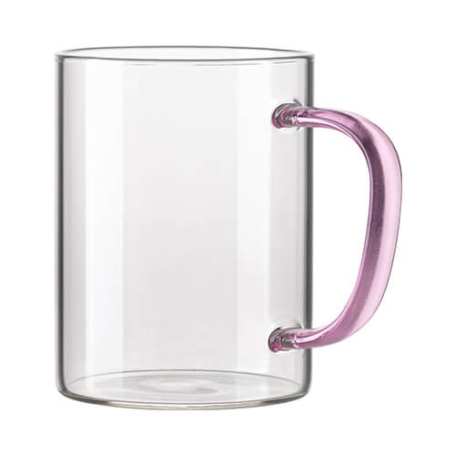 Sklenice 450 ml s růžovým uchem (sublimace)