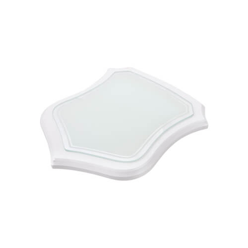 Skleněný rám - štít na bílém podkladu MDF pro sublimaci
