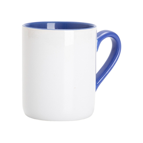 Sublimační hrnek 325 ml - s modrým vnitřkem a uchem