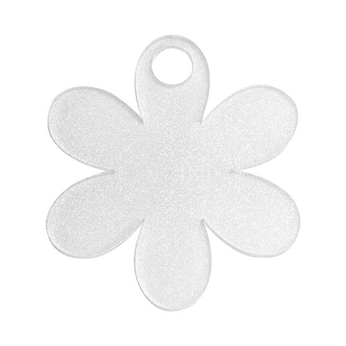 Akrylová jmenovka na hrnek 1200 ml se třpytkami pro sublimaci - květina