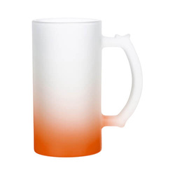 Skleněný matný pohár 470 ml na sublimaci - oranžový gradient