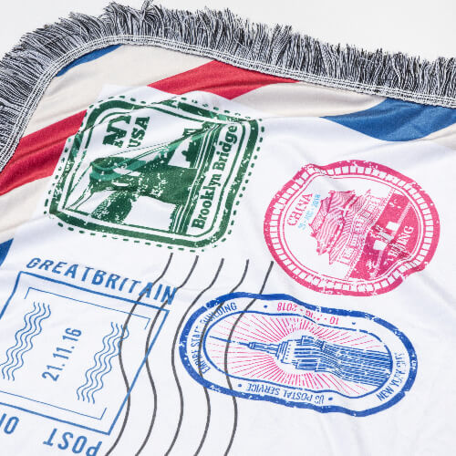 Plyšová deka 150 x 100 cm s obálkovým vzorem pro sublimaci