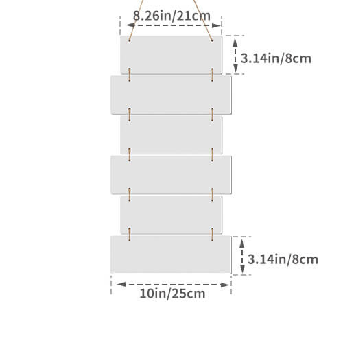 Šest závěsných rámů MDF pro sublimaci