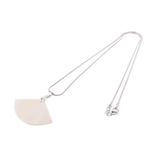 Přívěsek mušle na řetízku pro sublimaci - vějíř