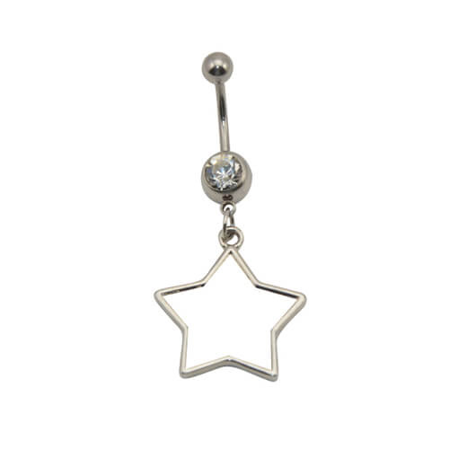 Piercing do pupíku - hvězda - sublimační termotransfer