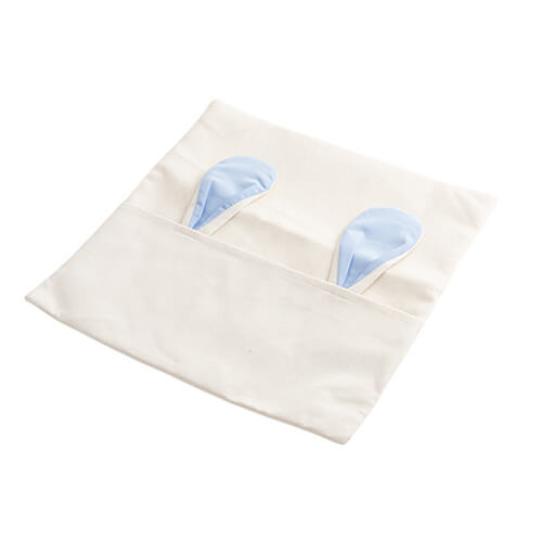 Lněný povlak na polštář 40 x 40 cm pro sublimaci - modré uši