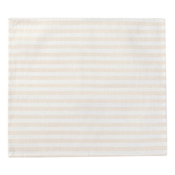 Lněná podložka na stůl 45 x 40 cm krémová se žlutými pruhy pro sublimaci