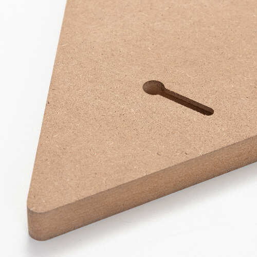 Trojúhelníkový fotorámeček z MDF pro sublimaci - 22,8 x 25,4 cm