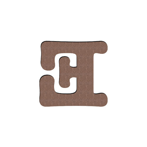 Dekorativní písmeno z MDF pro sublimaci 10 cm E