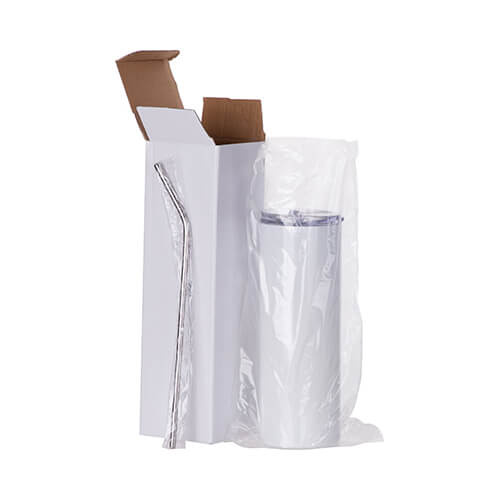 600 ml nádoba s brčkem pro sublimaci - bílá