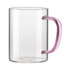 Sklenice 450 ml s růžovým uchem (sublimace)
