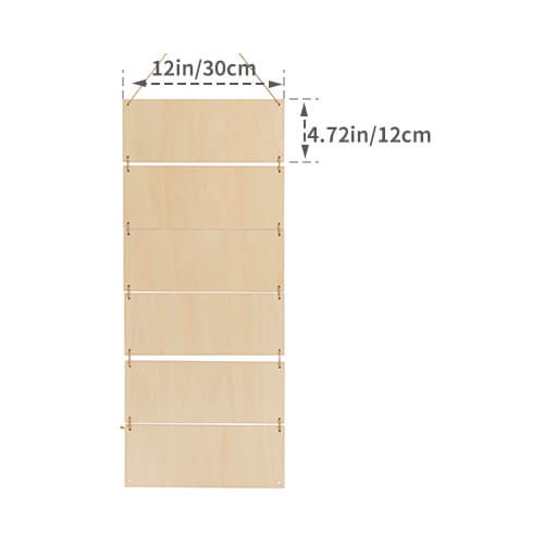 Šest obdélníkových překližkových závěsných rámů pro sublimaci