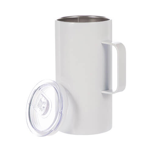 Hrnek z nerezové oceli o objemu 600 ml pro sublimaci - bílý