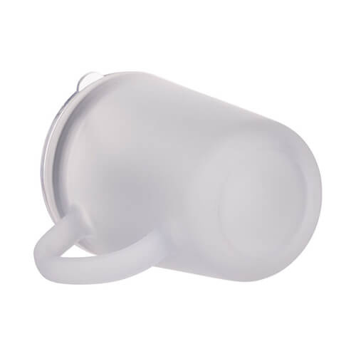 Hrnek z matného skla 400 ml s víčkem a brčkem pro sublimaci