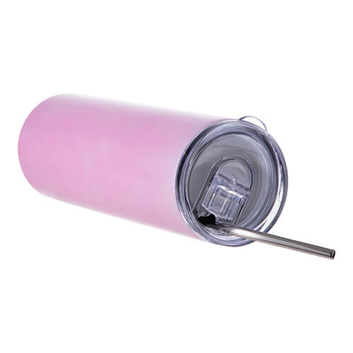 600 ml hrnek s brčkem pro sublimaci - měnící barvu za tepla z modré na růžovou