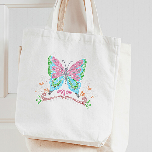 Velký zirkonový plech pro termotransfer - motýl